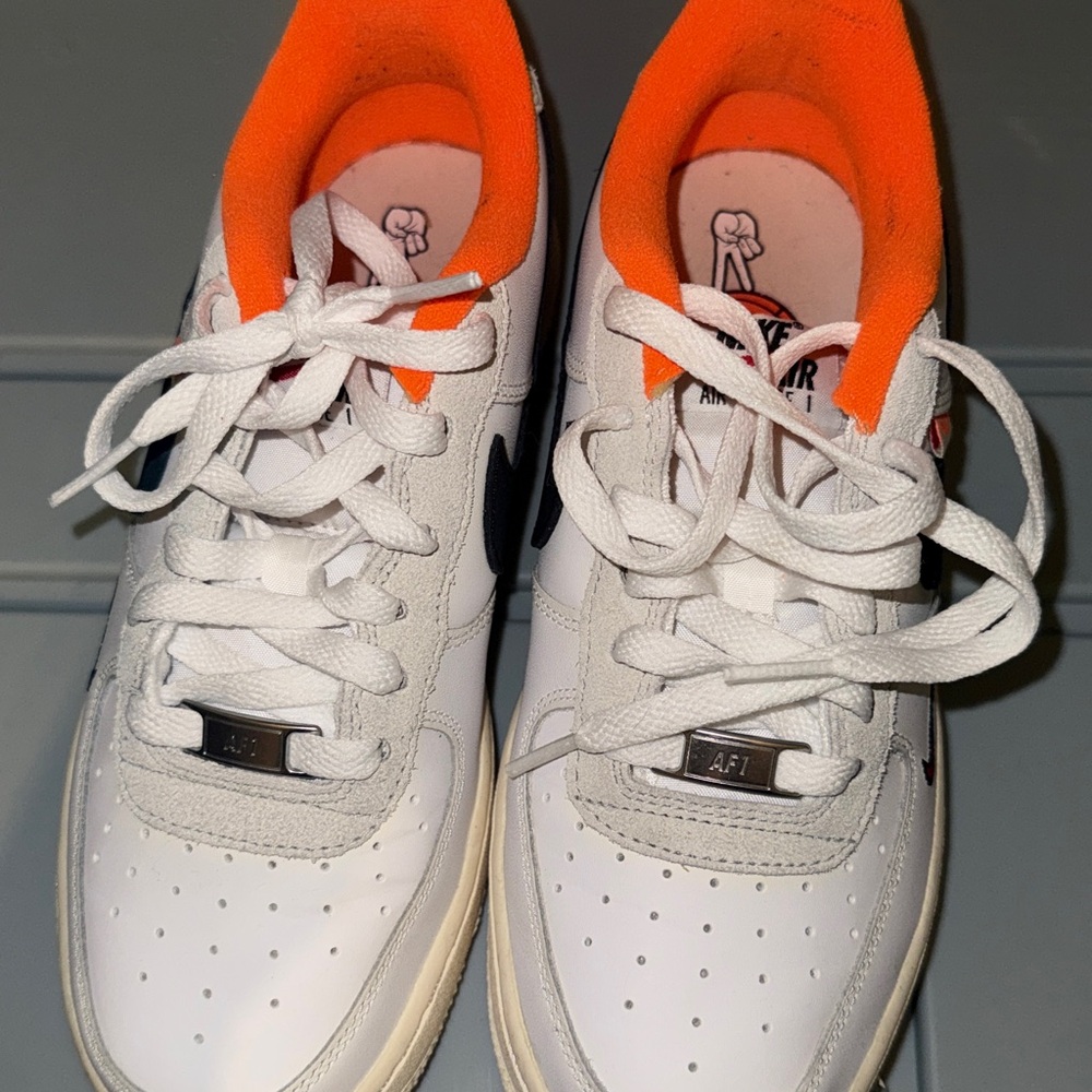 Nike White and Orange Sneakers